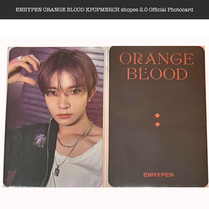 ENHYPEN ORANGE BLOOD Kpopmerch Shopee 2nd Video Call Official Photocard 2.0