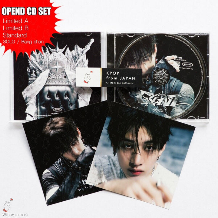 OPENED BANG CHAN STRAY KIDS GIANT LIMITED A , B , STANDARD , SOLO 4CD SET JAPAN