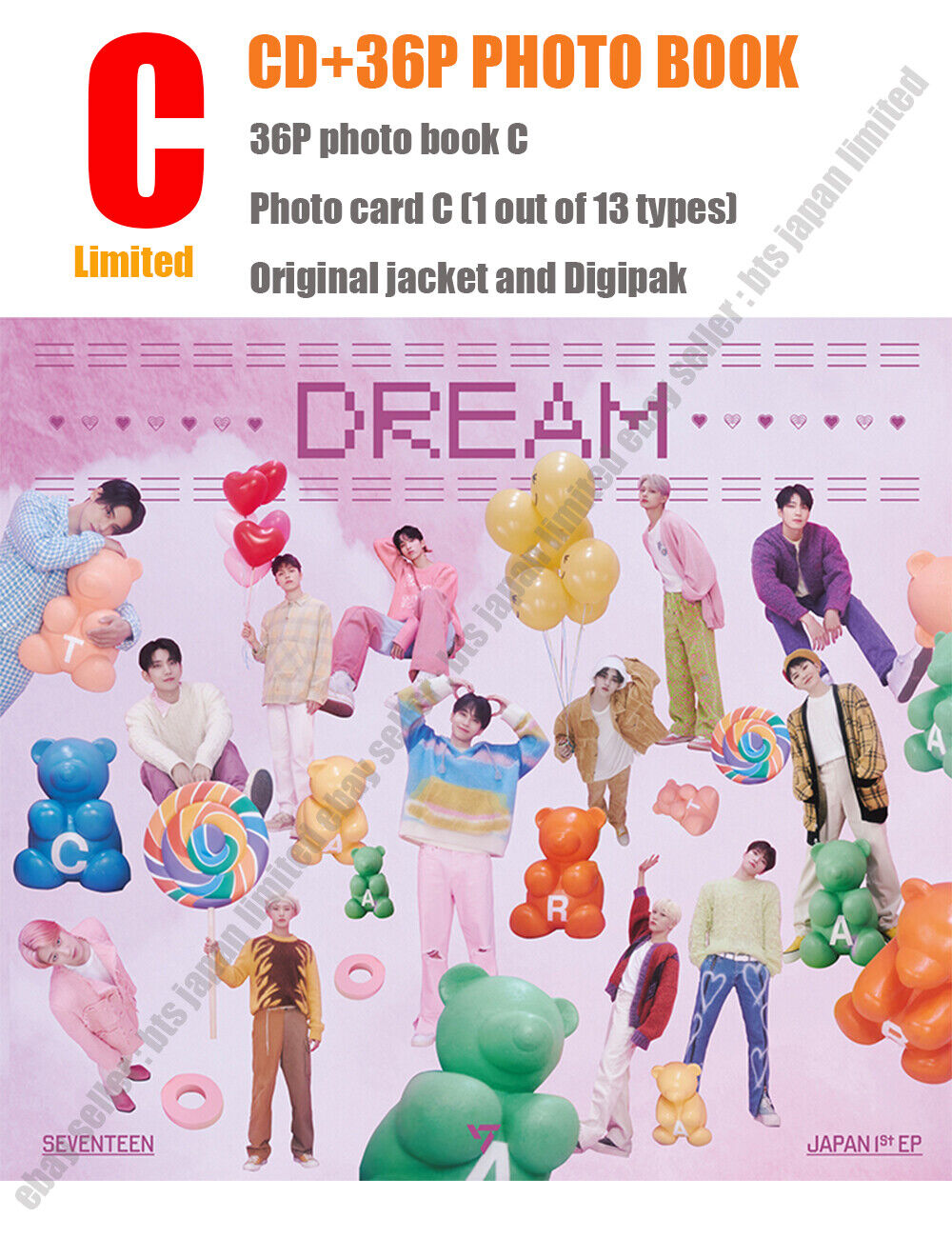 SEVENTEEN DREAM Japan Limited A / B / C / D / S / F / CARAT  Fan club