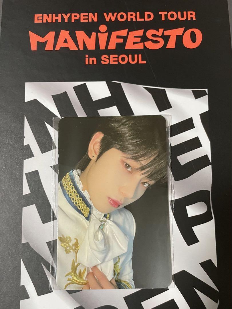 ENHYPEN WORLD TOUR MANIFESTO in SEOUL DVD DIGITAL CODE Official Photocard