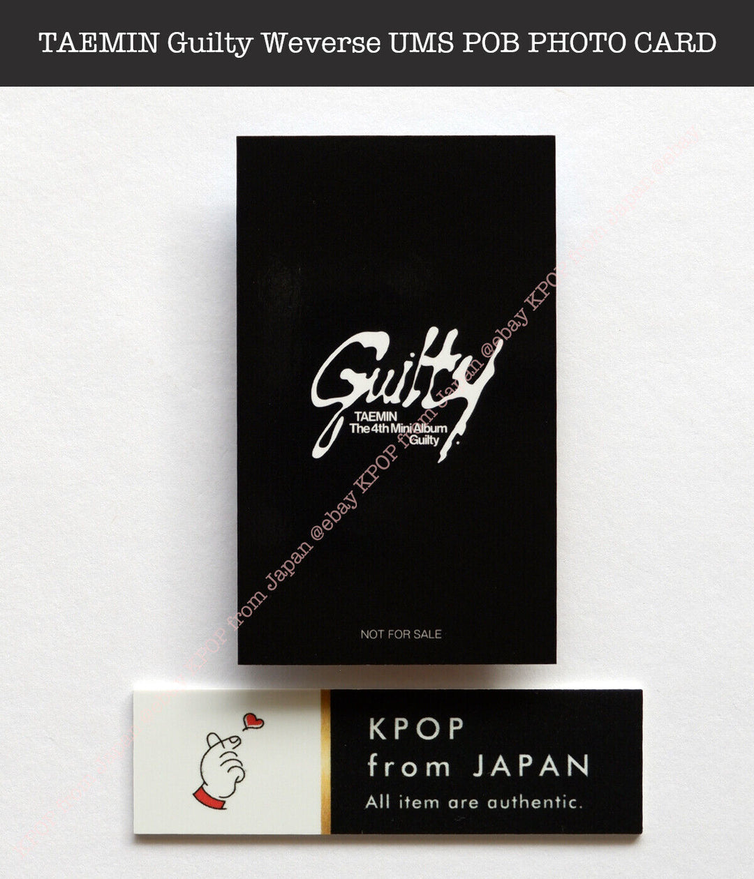 TAEMIN Guilty Weverse / UMS Japan limited Official POB Photocard Universal Music