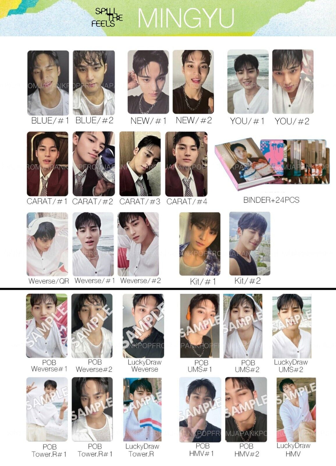 MINGYU SEVENTEEN SPILL THE FEELS ALBUM JAPAN POB PHOTOCARD WEVERSE LUCKYDRAW