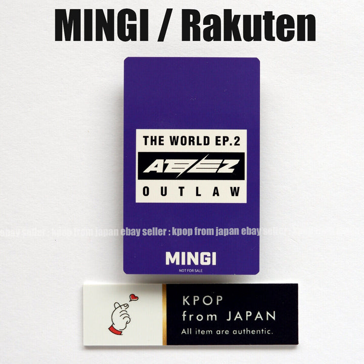 MINGI ATEEZ THE WORLD EP.2:OUTLAW POB Tarjeta fotográfica del sorteo Rakuten UMS Japón 