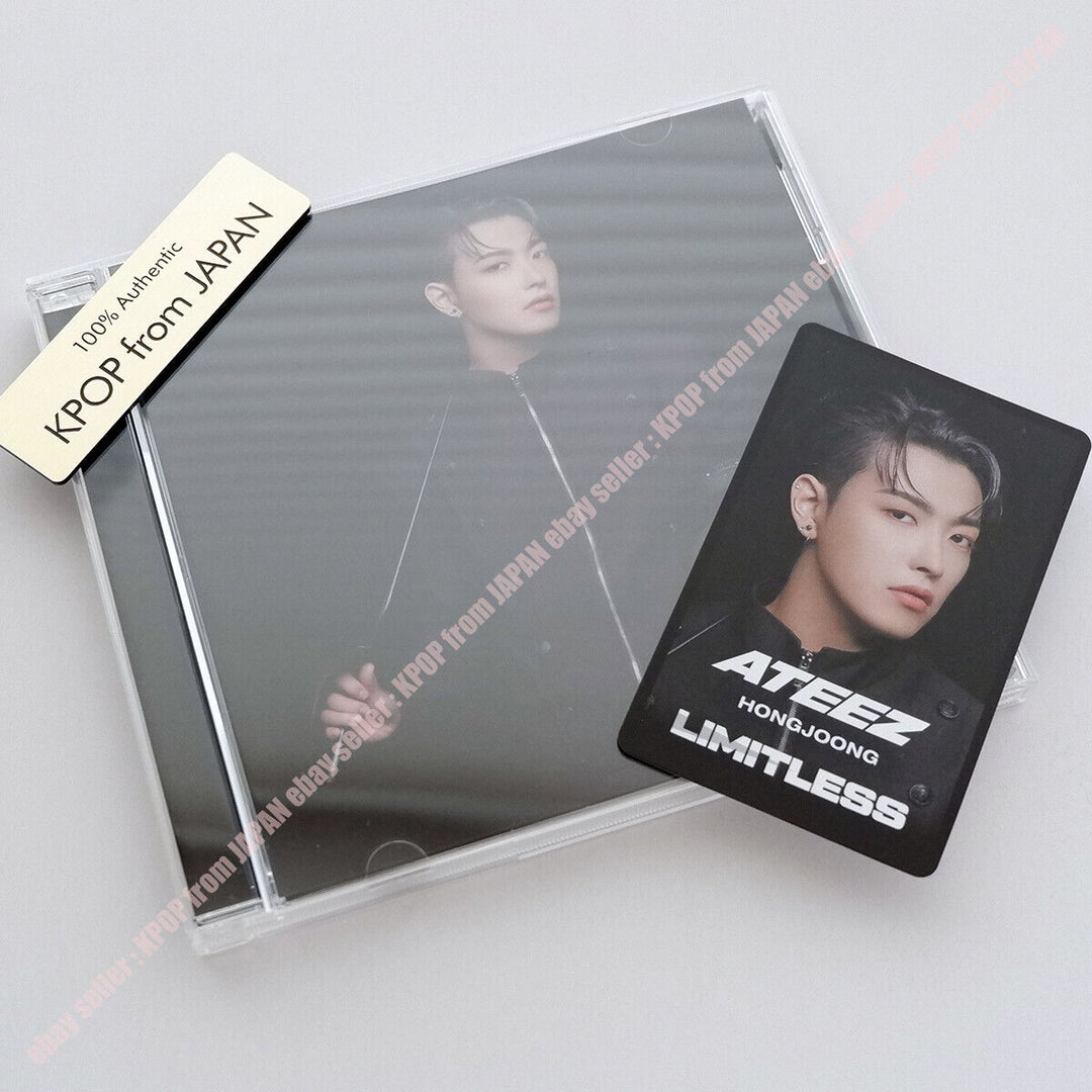 Chaqueta cambiadora oficial ATEEZ Limitless + CD estándar + tarjeta fotográfica de cupón HMV 