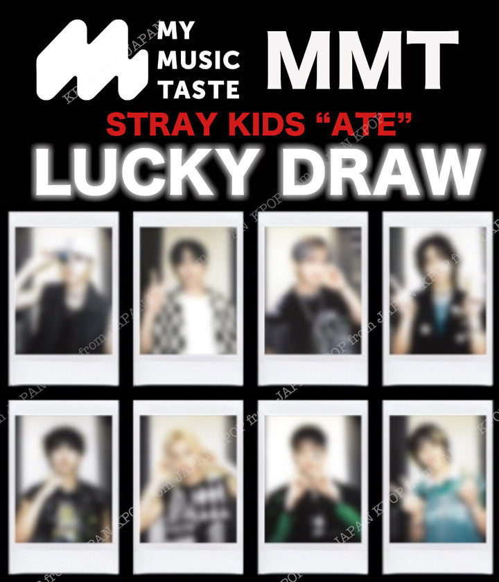 PRE STRAY KIDS ATE MMT LUCKY DRAW EVENT OFFIClAL POLAROID PHOTOCARD MYMUSICTASTE