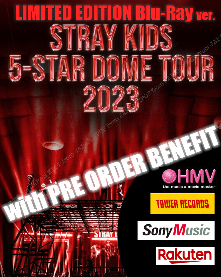 PRE STRAY KIDS 5-STAR DOME TOUR 2023 LIVE Blu-Ray Limited Edition with JAPAN POB