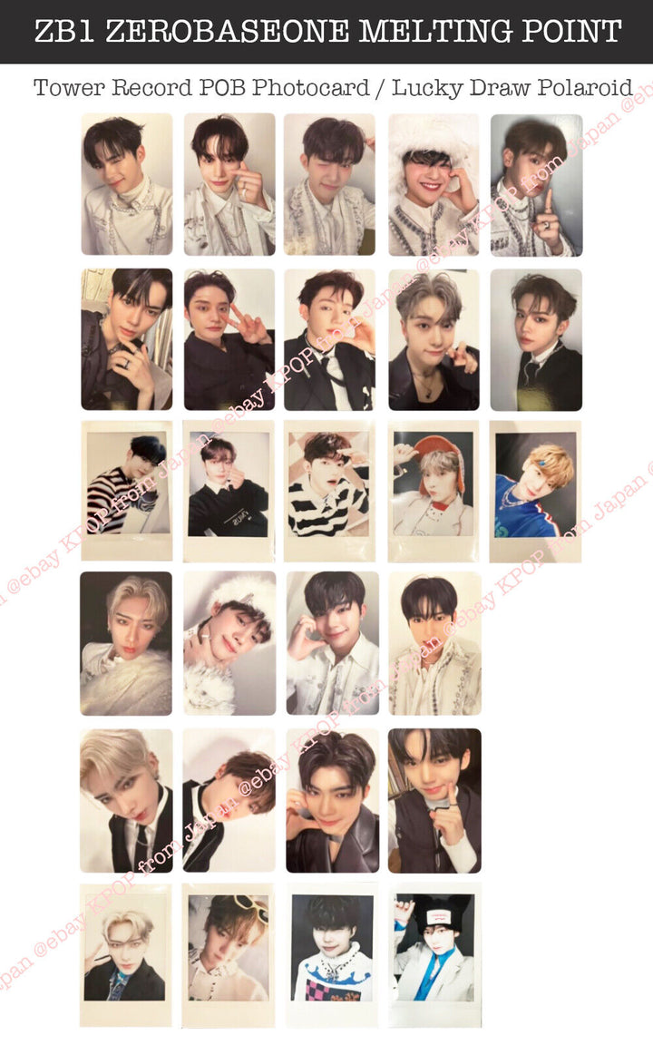 ZB1 ZEROBASEONE MELTING POINT Tower Record POB Photocard Lucky Draw Polaroid