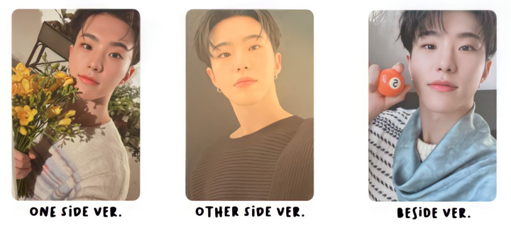 Tarjeta fotográfica oficial Seventeen Hoshi Your Choice Un lado Otro al lado de la PC 