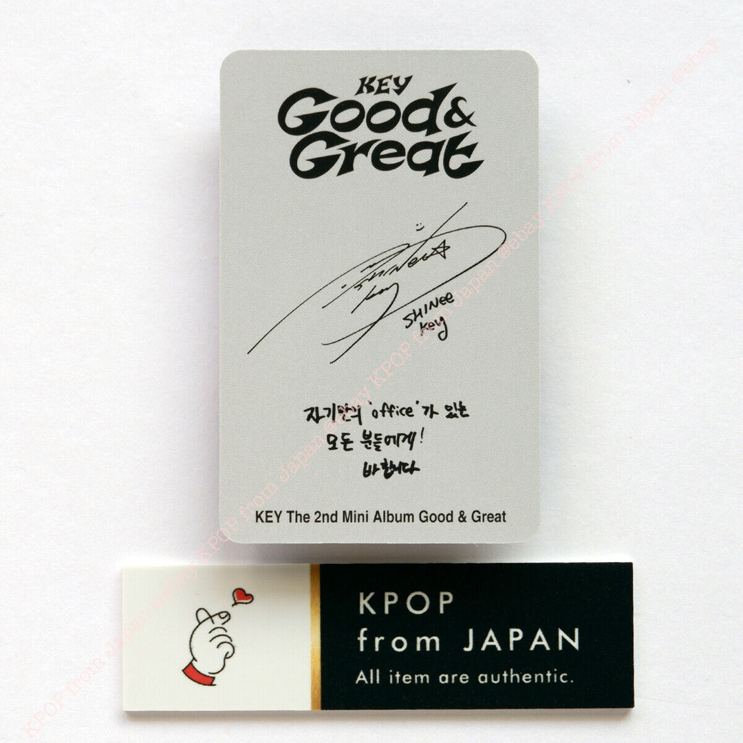 Key Good & Great Official Photocard Solo album Work Report Cover Letter SMini