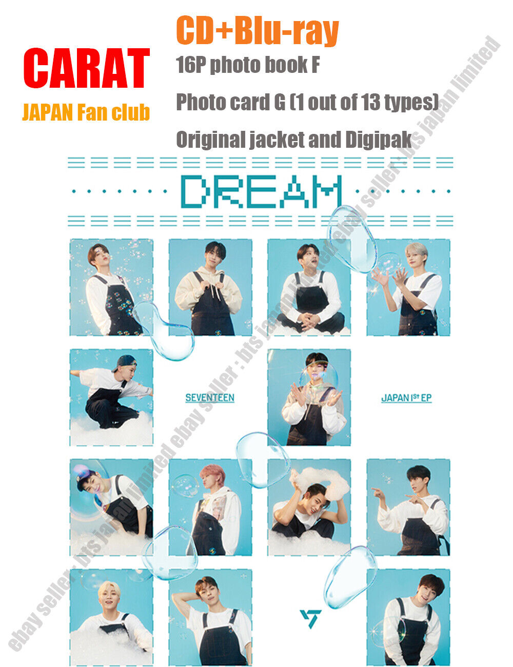 SEVENTEEN DREAM Japan Limited A / B / C / D / S / F / CARAT Club de fans 