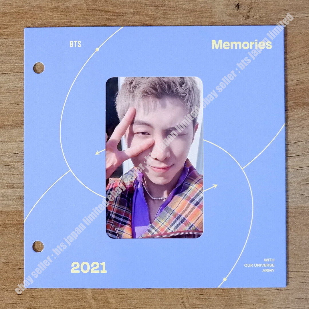 BTS Memories 2021 Blu-ray Tarjeta fotográfica oficial RM JIN SUGA J-HOPE JIMIN V JUNGKOOK 