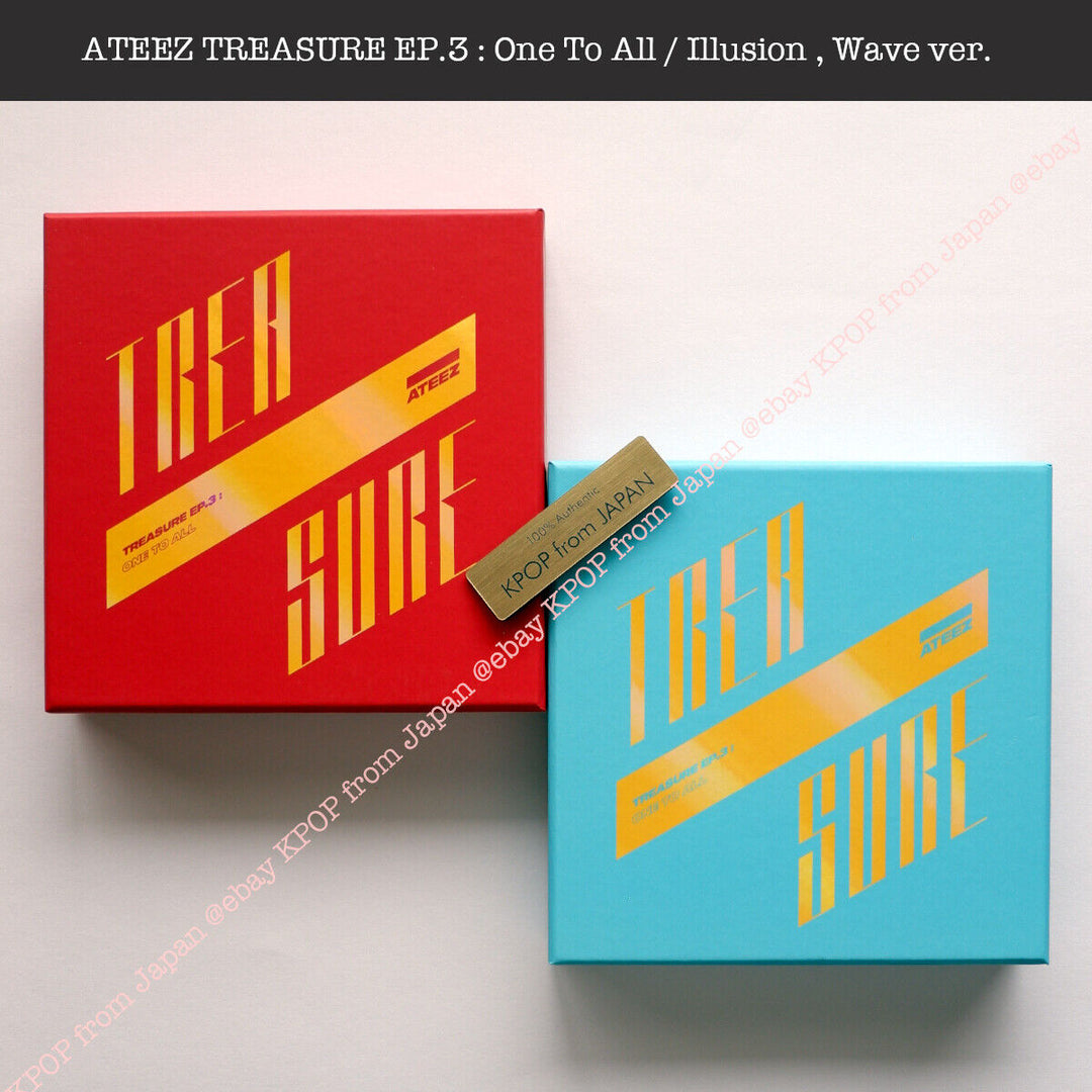 ATEEZ TREASURE EP.3 : One To All / Illusion , Wave ver. Album NOT with PC