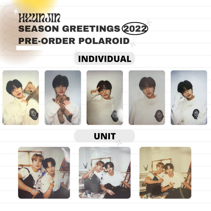 Stray Kids Hyunjin Season's Greeting 2022 Official POB Polaroid Photocard SKZ