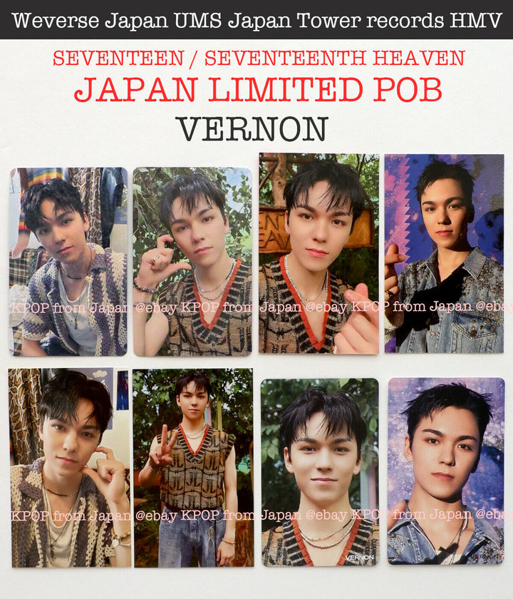 VERNON SEVENTEEN SEVENTEENTH HEAVEN JAPAN POB Photocard CARAT weverse UMS HMV