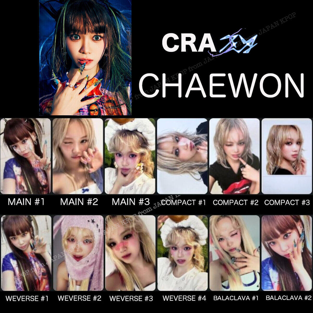 LE SSERAFIM CRAZY ALBUM OFFICIAL PHOTOCARD WEVERSE COMPACT BALACLAVA