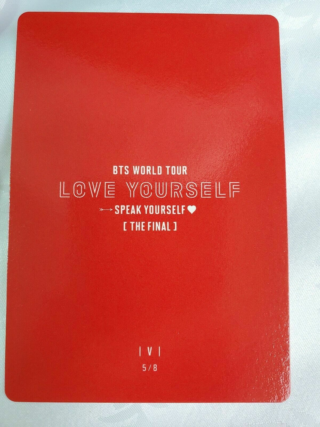 BTS Official Mini PhotoCard V SPEAK YOURSELF THE FINAL in Seoul 2019