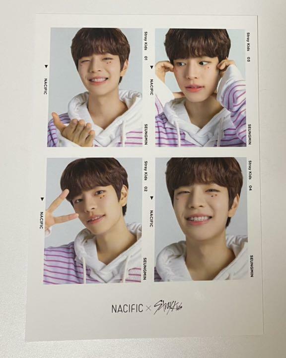 Stray Kids Seungmin NACIFIC Beneficios Tarjeta fotográfica oficial de 4 cortes PC 