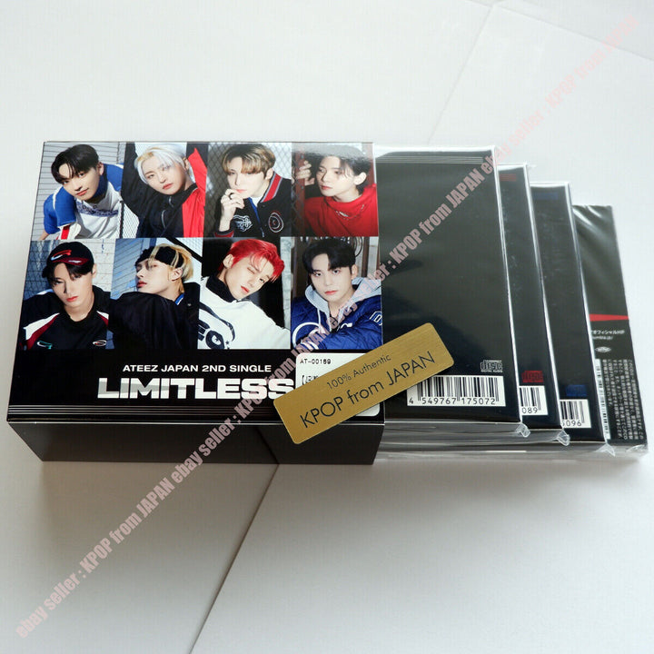 Unopened ATEEZ Limitless POB Tower records HMV Limited A B ATINY Fanclub FC JPFC