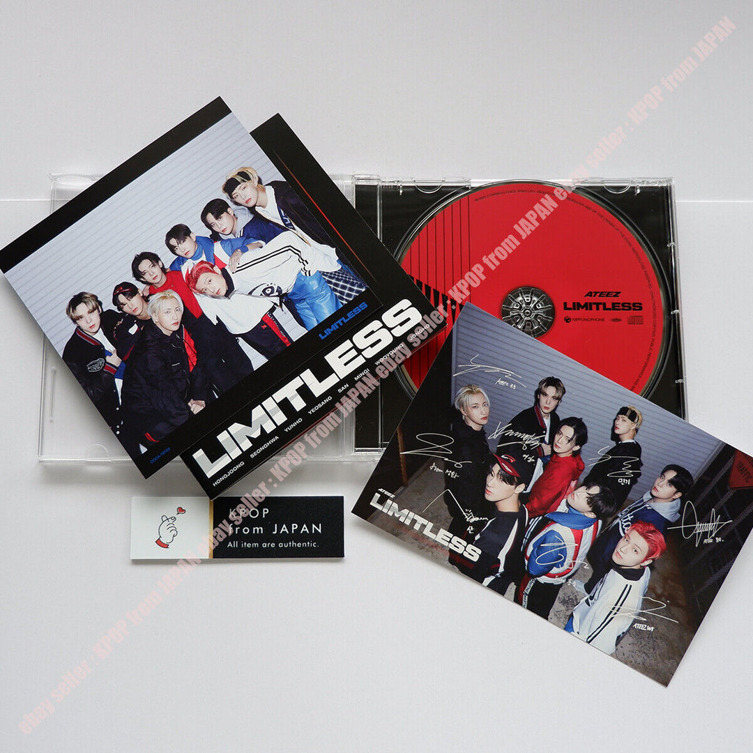 ATEEZ Limitless Chaqueta cambiadora oficial + CD estándar + Tarjeta postal 