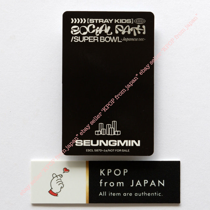 Seungmin Stray Kids Social Pass Official Photo Card JAPAN POB FC Photo Card Fan