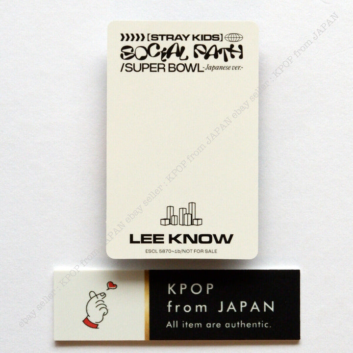 Lee Know Stray Kids Social Pass Tarjeta fotográfica oficial Japón POB FC Tarjeta fotográfica Fan