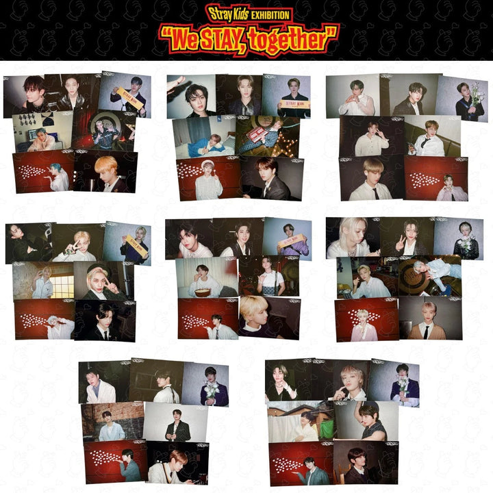 PRE Stray Kids EXHIBITION We STAY together Postcard Complete Set – By Member