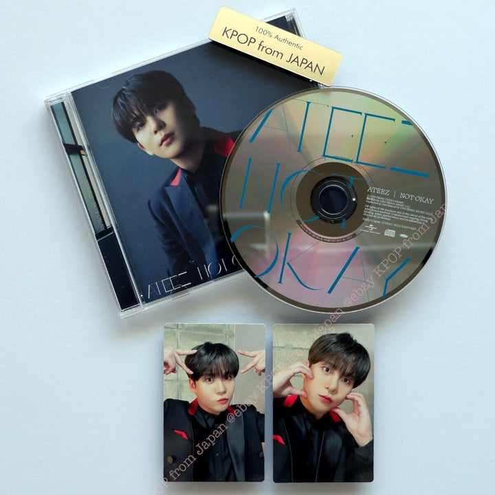 JONGHO ATEEZ JAPAN NOT OKAY Solo ver. CD + 2Photocards Complete set Photocard