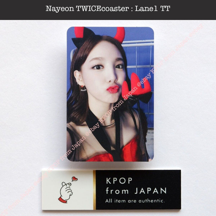 NAYEON TWICE twocoaster lane 1 Tarjeta fotográfica oficial Lane1 Tarjeta fotográfica Devil TT 