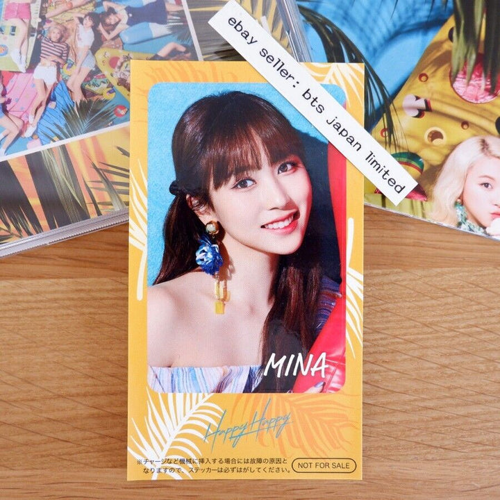 TWICE MINA HAPPY HAPPY Official ONCE CD ver. + IC sticker + Poster