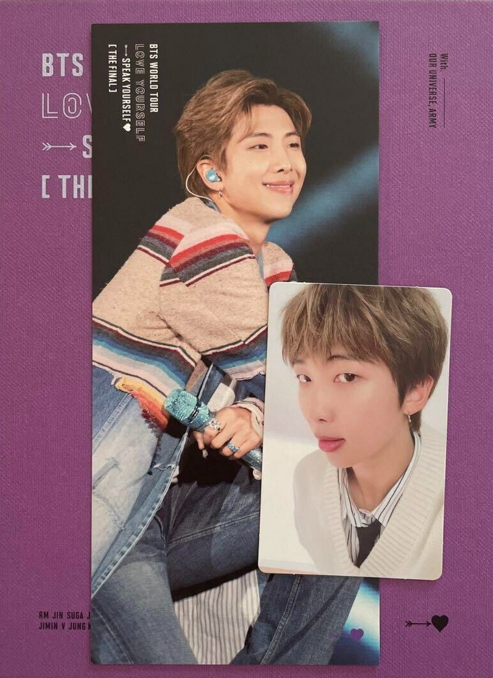 BTS RM Love Yourself SYS Final DIGITAL CODE Official Photocard + Bookmark