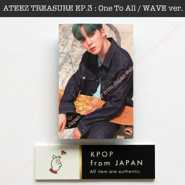 YUN HO ATEEZ TREASURE EP.3 : One To All / WAVE ver. Album + Photocard set