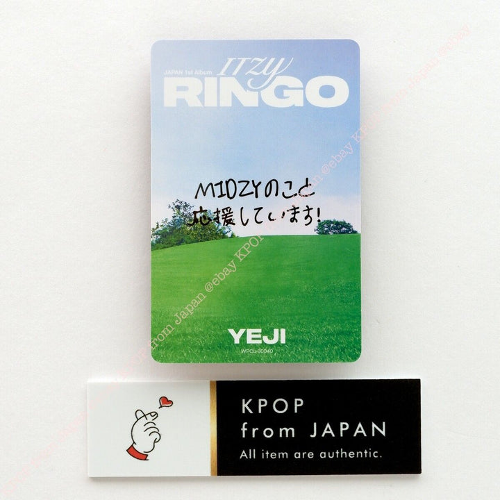 YEJI ITZY RINGO MIDZY JAPÓN ver. CD + Photocard set 3Photocards Álbum JPFC 