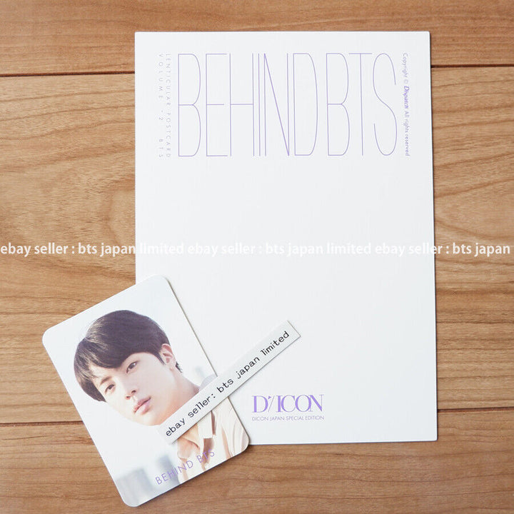 BTS JIN DICON Vol.2 BEHIND Japan Special Edition Lenticular + Photocard set pc