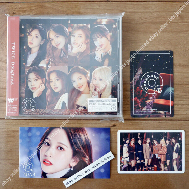 TWICE Mina Doughnut Official ONCE CD ver. + ONCE sticker + 2 Photocard + Poster