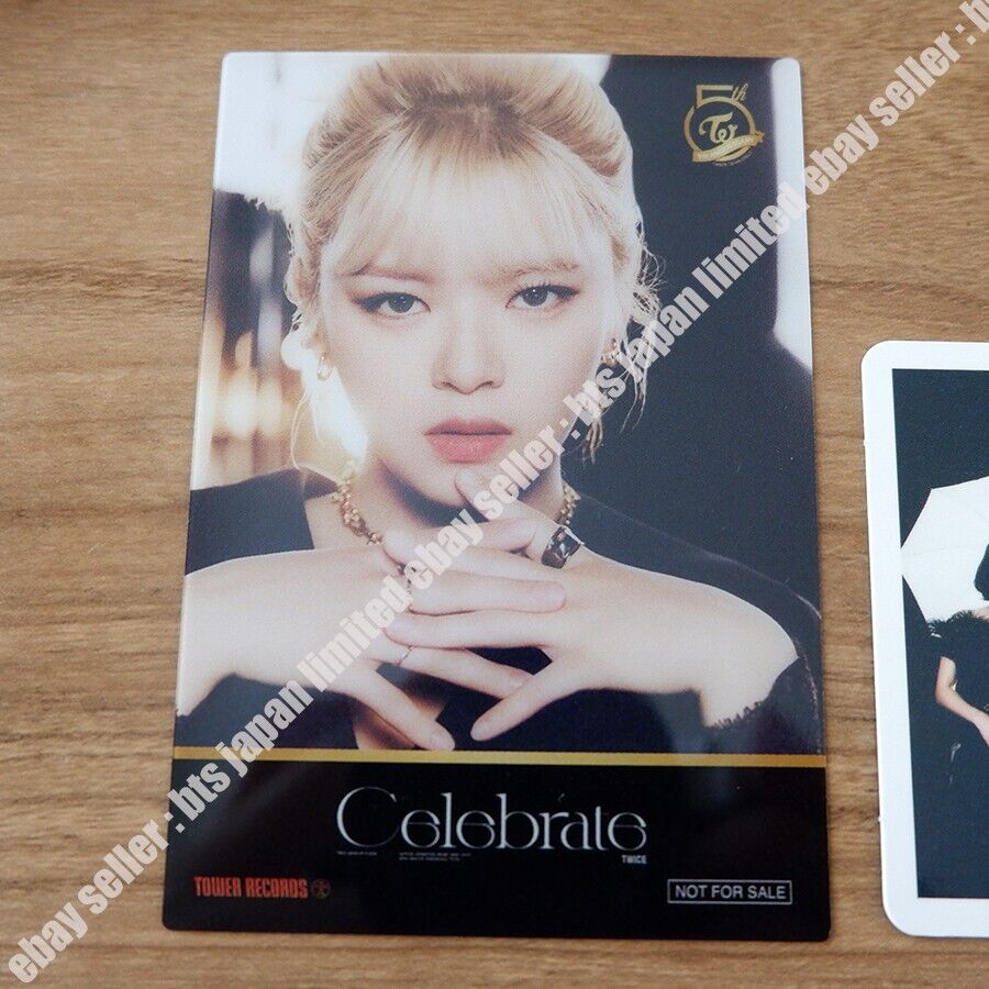 TWICE Celebrate JEONGYEON ONCE CD + Tower Records Photocard + Group Photo Set