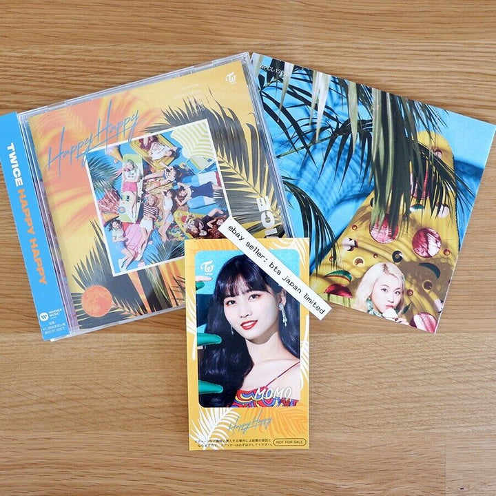 TWICE MOMO HAPPY HAPPY Official ONCE CD ver. + IC sticker + Poster