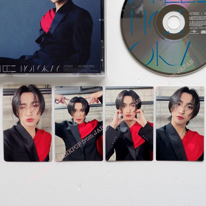 SEONGHWA ATEEZ JAPAN NOT OKAY ATINY Solo CD + 4Photocards set POB Photocard