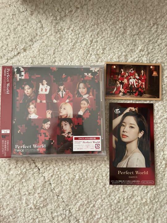 TWICE Dahyun Perfect World Oficial UNA VEZ ver. + Etiqueta IC + Tarjeta fotográfica 