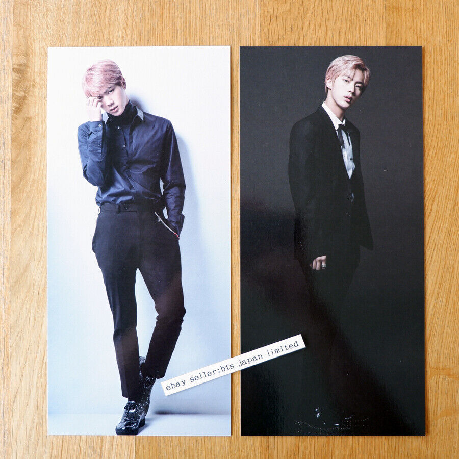 BTS JIN BEST OF BTS Official 2 Big Photo card set Korea Ver. + Japan Ver.