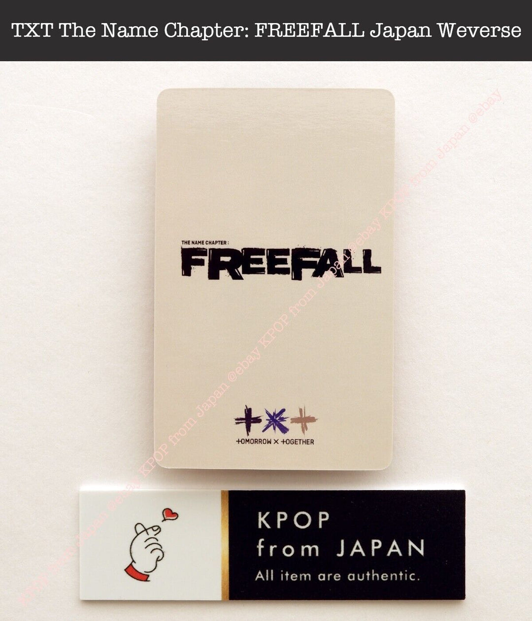 TXT Nombre Capítulo: FREEFALL Weverse Sorteo Juego oficial de 5 tarjetas fotográficas 