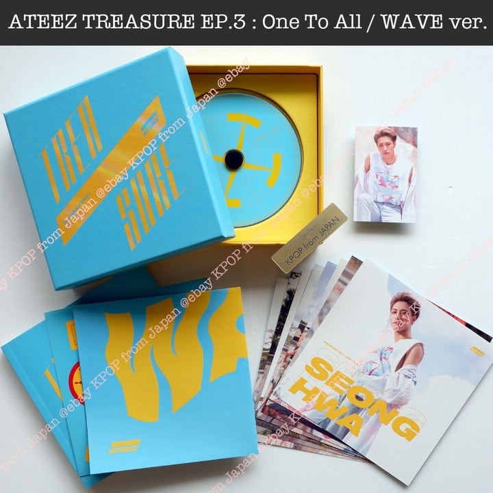 Seong Hwa ATEEZ TREASURE EP.3 : One To All / WAVE ver. Album + Photocard set