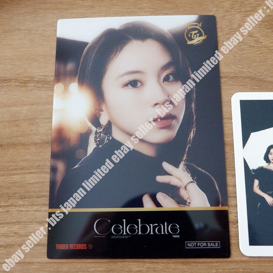 TWICE Celebrate CHAEYOUNG ONCE CD + Tower Records Photocard + Group Photo Set