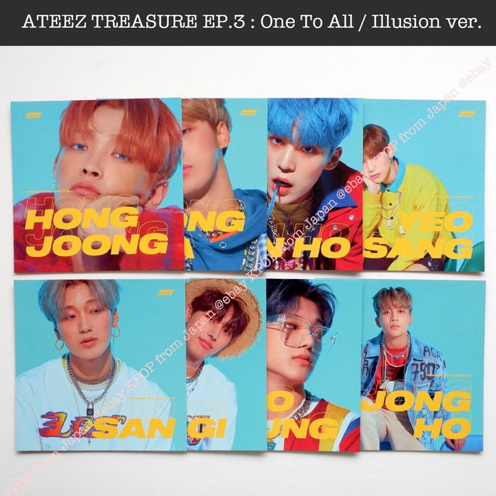 HongJoong ATEEZ TREASURE EP.3 : One To All / illusion ver. Album + Photocard