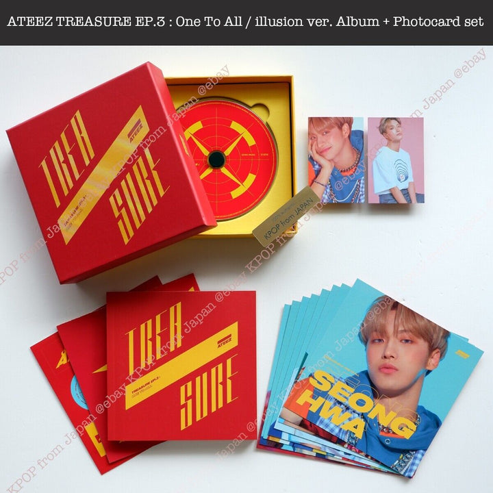 Seonghwa ATEEZ TREASURE EP.3 : One To All / illusion ver. Album + Photocard