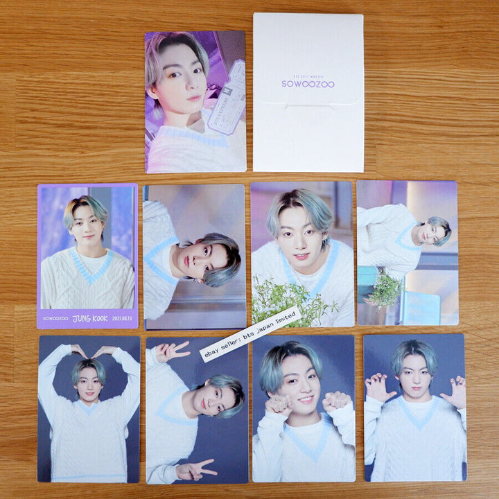 BTS JUNGKOOK SOWOOZOO 2021 Official Mini Photo card SET 8card + 1Special 9pcs JK