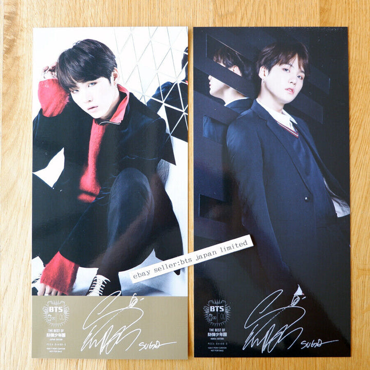 BTS SUGA BEST OF BTS Official 2 Big Photo card set Korea Ver. + Japan Ver.