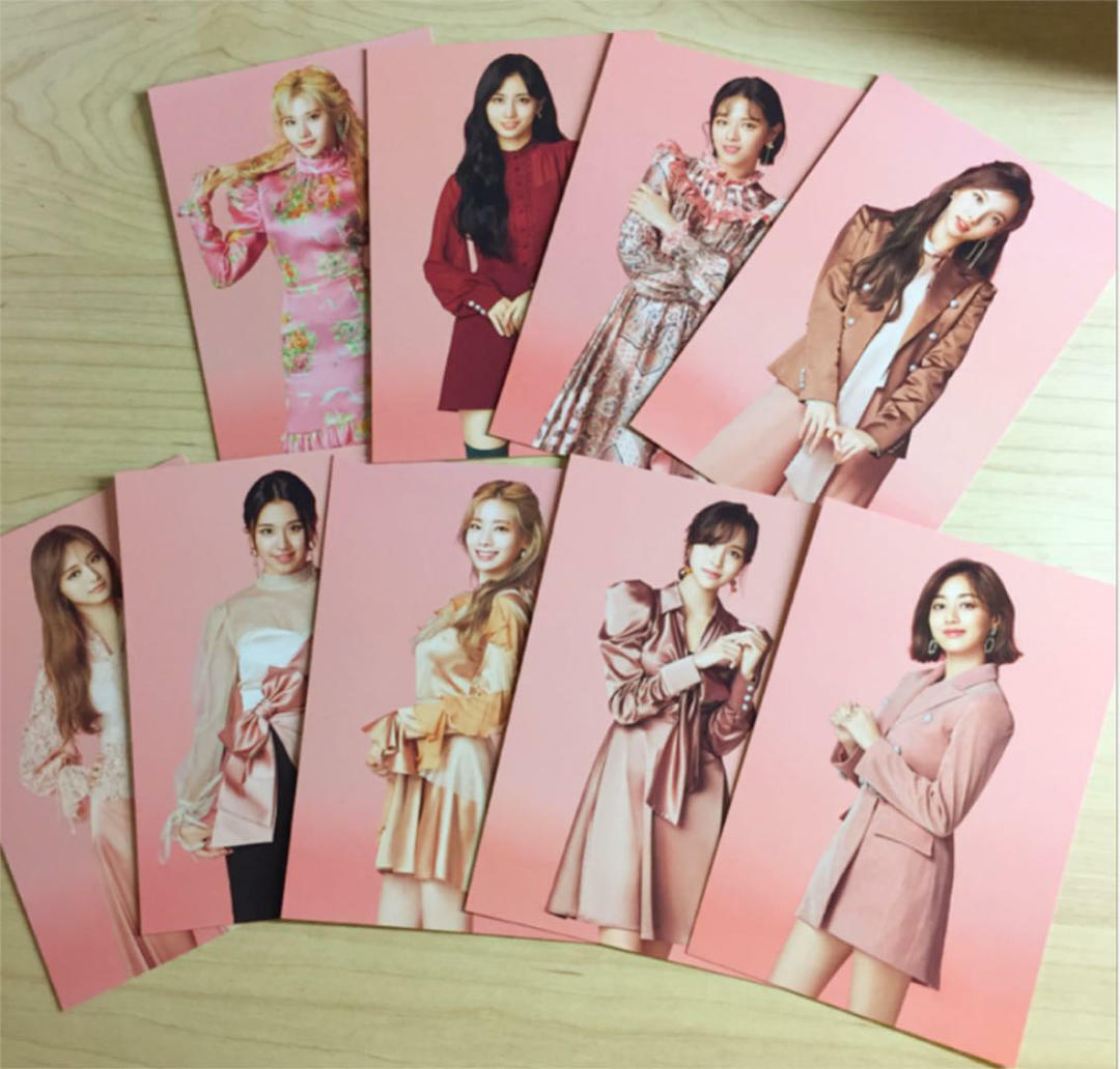 TWICE &amp; TWICE Repackage Tarjeta postal oficial Tarjeta postal 9 set SANA NAYEON MOMO TZUYU 