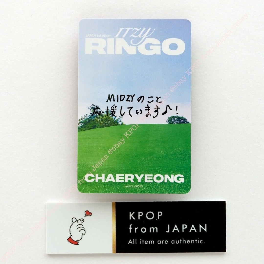 CHAERYEONG ITZY RINGO MIDZY JAPÓN ver. CD + Photocard set 3Photocards Álbum JPFC 