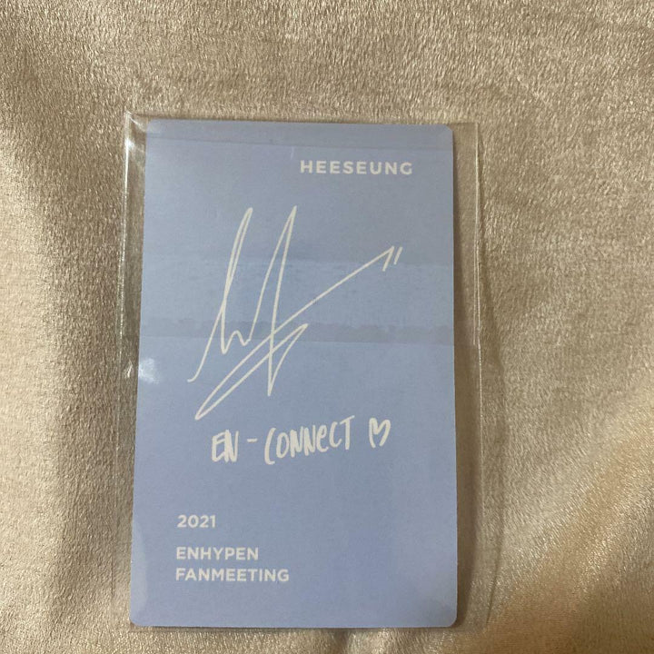 ENHYPEN HEESEUNG 2021 Fan meeting En-Connect DVD Official Photocard Photo card