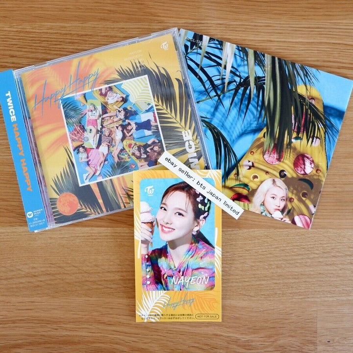 TWICE NAYEON HAPPY HAPPY Official ONCE CD ver. + IC sticker + Poster